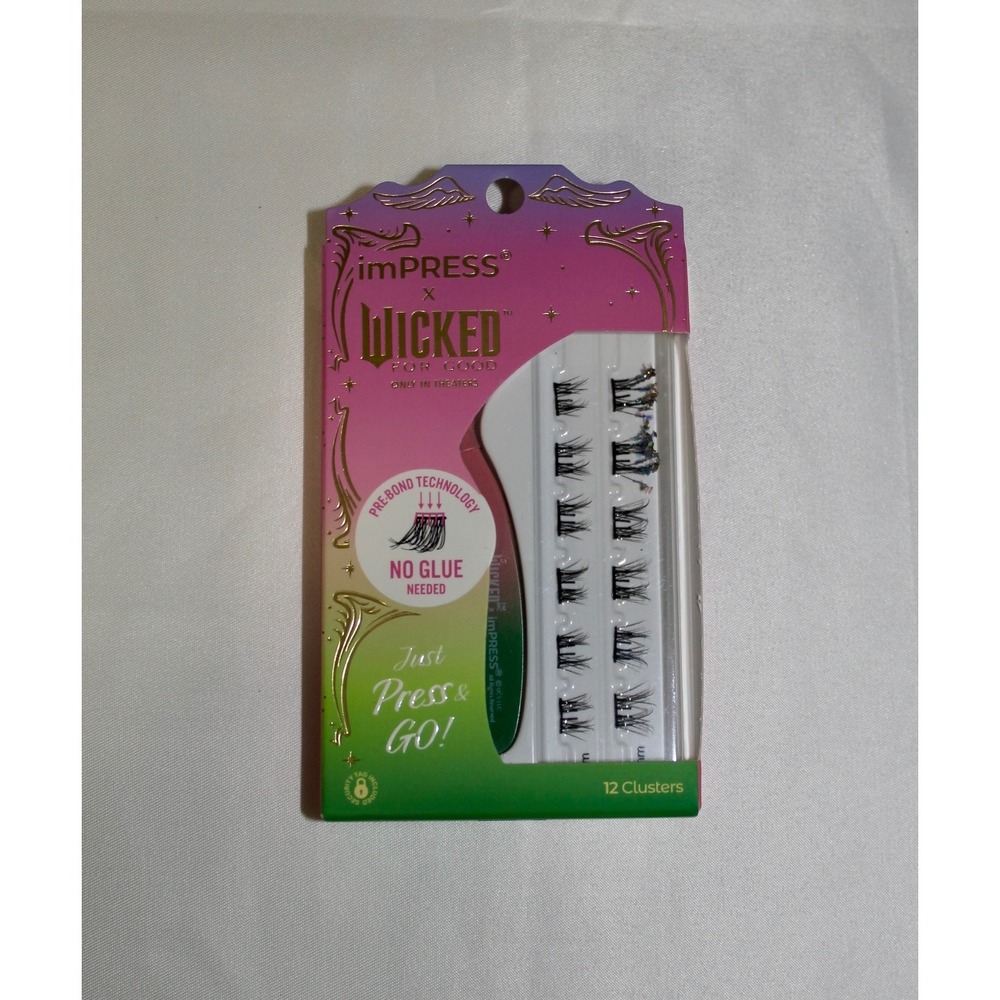 imPRESS x Wicked For Good Press-On Falsies Tap to Bubble 12 Clusters No Glue
